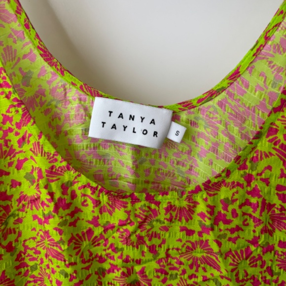 Tanya Taylor Cordelia Pleated Asymmetrical Floral Dress S - Picture 3 of 5